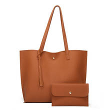 Women Messenger Bags Leather Casual Tassel Handbags Female Designer Bag Vintage Big Size Tote Shoulder Bag High Quality bolsos 2024 - buy cheap