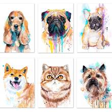 Colorful Dog DIY Diamond Painting Cross Stitch 5D Full Square Round Drill Animal Mosaic Diamond Embroidery Wall Decor Craft 2024 - buy cheap