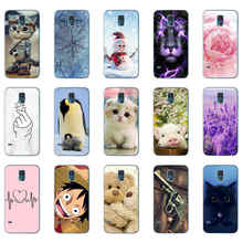 Caso de silicone macio para samsung galaxy s5 caso i9600 SM-G900F claro tpu capa traseira para samsung s5 mini g800f bonito gato flor sacos 2024 - compre barato