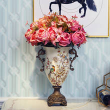 Свадебная Европейская стандартная ваза, американское украшение для гостиной, украшение для дома, свадебный подарок, Цветочная композиция для сухих цветов 2024 - купить недорого
