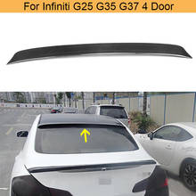 Carbon Fiber Car Rear Spoiler Rear Roof Wing Spoiler for Infiniti G25 G35 G37 4 Door 2006 - 2013 2024 - buy cheap
