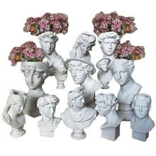 Modern Nordic Style Creative Portrait Vase Human Head Decorative Ornaments Resin David Home Decoration 2024 - buy cheap