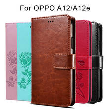 Wallet Case For OPPO A12 E 3D Pattern Flip Capas Cover Case For OPPO A12e Premium PU Leather Book Bag 2024 - compre barato