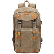 CAREELL C3040 водонепроницаемый тканевый и кожаный ретро рюкзак для камеры повседневные дорожные сумки для Canon Nikon Sony штатив DSLR 2024 - купить недорого