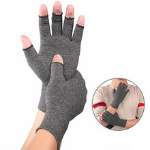 1 Pair Women Men Cotton Elastic Hand Arthritis Joint Pain Relief Gloves Therapy Open Fingers Compression Gloves 2024 - buy cheap