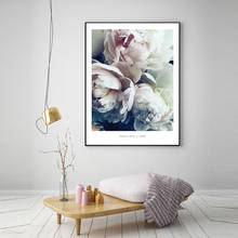 Beautiful Art Flower Canvas Poster Pink Peony Rose Floral Prints Painting Nordic Style Wall Pictures Modern Living Room Decor 2024 - buy cheap