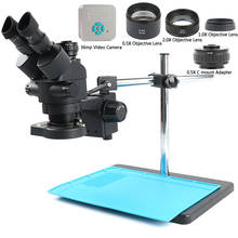 3.5-90X Continuous Zoom Simul Focal Trinocular Stereo Microscope 36MP Camera Vidoe C Mount Adapter Phone PCB Soldering Repair 2024 - buy cheap