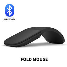 Ratón inalámbrico plegable con Bluetooth, Mouse óptico táctil de arco plegable de 1200DPI para ordenador, PC y portátil de Microsoft 2024 - compra barato