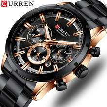 CURREN Luxury Brand Sporty Watch Mens Quartz Chronograph Wristwatches with Luminous hands 8355 Fashion Stainless Steel Clock 2024 - buy cheap