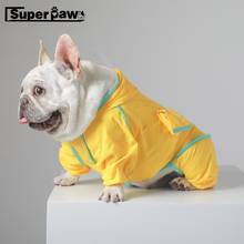 Плащ-дождевик для французского бульдога с карманами для собак, одежда для маленьких средних и больших собак, водонепроницаемая куртка для Мопсов, уличная куртка, костюмы, IBC09 2024 - купить недорого