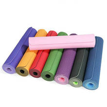 Esterilla de Yoga de dos colores de TPE, 6MM, antideslizante, para principiantes, deporte, Yoga, Pilates 2024 - compra barato