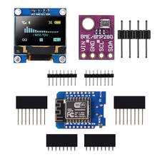 0.96 polegada oled tela lcd + esp8266 wemos d1 mini placa de desenvolvimento wi-fi + bme280 sensor digital para arduino raspberry pi 2024 - compre barato