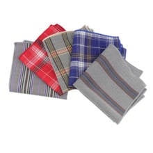 Men's Hanky Red Blue Plaid Classic British Style Pocket Square 23cm Handkerchief Accessories Daily Wear Wedding Party Gift 2024 - buy cheap