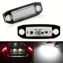 2PCS For Volvo S60 V60 V50 XC60 XC70 XC90 etc Super Bright Canbus Error Free Xenon White LED Car License Plate Number Lights 12V 2024 - buy cheap