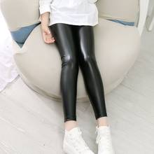 Girls Faux Leather Leggings 2020 spring and autumn children's pants kids slim leather pants girls imitation leather pants 2024 - buy cheap