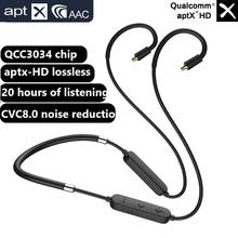 Aptx-Cable de actualización de auriculares HD con Bluetooth, Cable inalámbrico Mmcx de 0,78mm, IE80, IM50, IE40PRO, A2DC, HiFi, Audio para Sennheiser ATH 2024 - compra barato