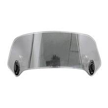 Top!-Motorcycle Universal Windshield Extension Spoiler Windsn Deflector with Adjustable Clip Grey 2024 - buy cheap