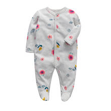 Pijama para meninas, roupa de dormir infantil de algodão para recém-nascidos, manga longa 2024 - compre barato