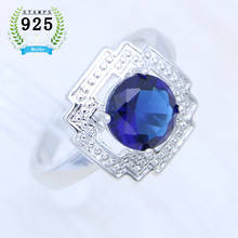 Silver 925 Sapphire Ring Women's Ring Adjustable Size Elegant Sterling Silver Ring 2024 - buy cheap