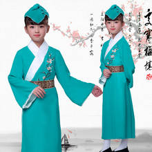 Ancient Traditional Chinese Dance Costumes for Boys Girls Classical Hanfu Robe Folk Scholar Costume Performance Stage Dress 2024 - buy cheap