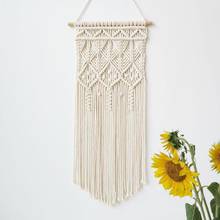 Macrame Boho Tapestry Wall Hanging Hand-woven Home Decoration Accessories Nordic Art Tassel Apartment Dorm Room Decoration 2024 - buy cheap