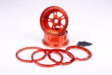 Alloy CNC Front Wheel Hub Kit with Beadlocks Ring Screw Set Fit for 1/5 HPI ROVAN KM BAJA 5B 2024 - buy cheap