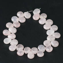 Pedras naturais de 10*12mm, colar com pétalas soltas de água de cristal rosa, faça você mesmo, pulseira para fazer pulseira 2024 - compre barato