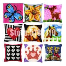 Animals Series Latch Hook Rug Kits Dogs 5D Segment Embroidery Pillow Wool Cross Stitch Carpet Embroidery DIY Pillow knooppakket 2024 - buy cheap