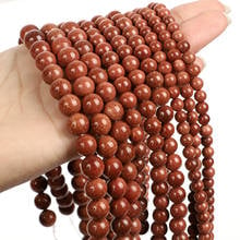 16"Strand Natural Stone Beads Gold SandStone Round Loose Spacer Beads For Jewelry Making Handmade Bracelet Neck 4 6 8 10 12mm 2024 - buy cheap