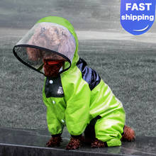 Pet dog Raincoat Puppy Dog clothes Hooded Overalls Reflective Waterproof Jacket Fashion Outdoor Breathable Clothes for dogs 2024 - buy cheap