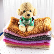 Soft Dog Cat Pet Winter Warm Mats dog Bed Thicken Warm Cat Blanket puppy Sleeping Cover Towel cushion large dogs Random Color 2024 - buy cheap