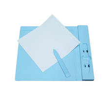 Tablero de puntuación de plástico de 270x230mm, tarjeta de papel, tablero de corte, herramienta de bricolaje artesanal con rejilla de medición en Stock 2024 - compra barato