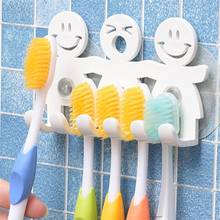Soporte de pared para cepillo de dientes, gancho fuerte con ventosa, ideal para la cocina y el baño, con cara sonriente, ideal para dentífrico 2024 - compra barato