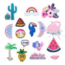 Parches bordados de frutas para coser con plancha, abrigo de Jeans, camiseta, bolsa, decoración de zapatos, sombrero, emblema, accesorio Diy, 10 piezas 2024 - compra barato