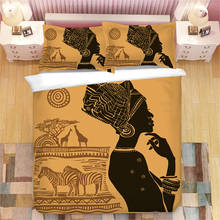 Ethnic African Women Print 3D Bedding Set Duvet Covers Pillowcases One Piece Comforter Bedding Sets Bedclothes Bed Linen 2024 - buy cheap