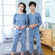 Meninas adolescentes pijamas novo verão manga longa roupas infantis meninos pijamas de algodão conjuntos para crianças 9 10 12 14 16 anos 2024 - compre barato