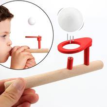 Baby Wooden Blow Toy Hobbies Outdoor Funny Sports Foam Balls Floating Kids Game Gadget Education Toys For Children Adult 2024 - buy cheap