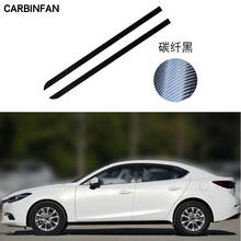 Pegatina de fibra de carbono para decoración de coche, tira decorativa para el cuerpo, para Mazda 3 Axela 2014-2018, 2 unids/set 2024 - compra barato