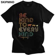 Be Kind To Every Kind Product T Shirt for Men Grunge Short Sleeve Retro 70's Vegan Life T-shirt Vegetarian Vegetable Cotton Tee 2024 - buy cheap