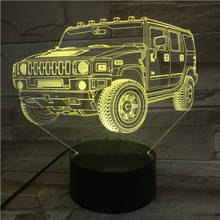 3D Lamp Jeep Off-road Vehicle Bright Base Atmosphere Touch Sensor 7 Colors No Remote for Christmas Present Led Night Light Lamp 2024 - buy cheap