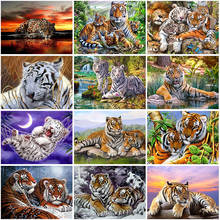 Tiger DIY 5D Diamond Painting Full Square/Round Drill Animal Diamond Embroidery Cross Stitch Rhinestones Mosaic Handmade Gift 2024 - buy cheap