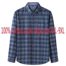 Novas camisas casuais de manga longa xadrez masculinas de flanela grossa de alta qualidade para outono plus size 2024 - compre barato