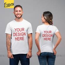 Премиум индивидуальная футболка с логотипом и принтом 100% хлопок на заказ брендовая футболка принт с коротким рукавом ваш собственный дизайн футболка с круглым вырезом 2022 - купить недорого