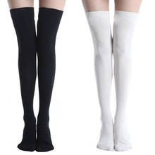 Stockings Cotton Girls Pure Color Long Knee High Socks JK Uniforms Socks Sports Long Socks For Girls Black And White Stockings 2024 - buy cheap