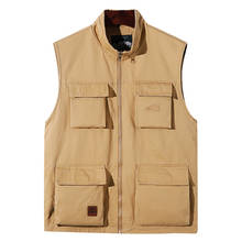 Summer Men Sleeveless Baggy Jacket with Many Pockets Male Casual Multi Pocket Photographer Vest Waistcoat Plus Szie 5XL 6XL 7XL 2024 - buy cheap