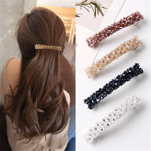 1PCS Fashion Bling Rhine stone Hair Clips for Women Girls Elastic Crystal Barrettes Stick Headwear Hair Accessories wholesale 2024 - buy cheap