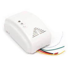 Detector de alarme de parede com gás luz, 12v, sensor de fumaça natural, propano, butano, lpg, para proteção de cozinha doméstica 2024 - compre barato