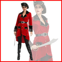 Disfraz de capitán pirata para Halloween, disfraz de fantasía para adultos, para carnaval y Halloween 2024 - compra barato