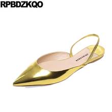 Sandálias de enfiar respirável feminina, sapatos bico fino, fivela de marca direta da fábrica, chinês, designer dourado 2021, sandálias femininas 2024 - compre barato