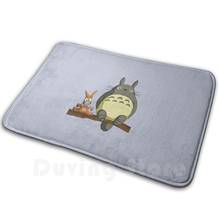 Alfombra antideslizante de Totoro para dormitorio, tapete bonito de barrio, estudio de Anime, dibujos animados Ghibli Miyazaki 2024 - compra barato